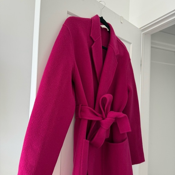 ALC raspberry pink wool Paige wrap coat - size Medium (M) - Picture 3 of 8